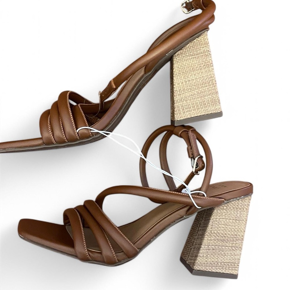 Elegant Brown Strappy Women's Heels